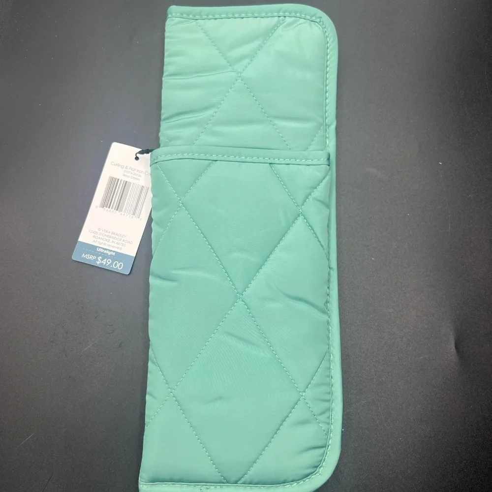 Vera Bradley flat/curling iron cover green